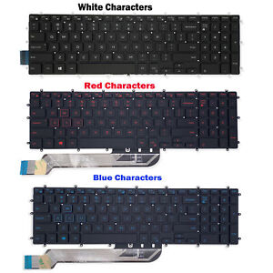 For Dell Gaming G5-5587 G5-5590 Series Blue RED Letter Backlit Keyboard Black US