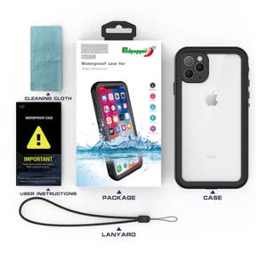 (Black) Waterproof Slim Life Proof Case for iPhone 13 Pro Max (6.7") Built-in - Picture 1 of 8
