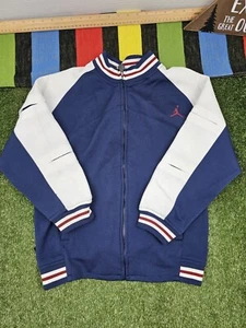 Nike jordan kids truck jacket jumpman full zip retro usa size S navy white - Picture 1 of 8