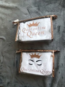 Clear Bag Brown Makeup Pouch Clear Travel Bag Clear Purse Gift Free Shipping - Picture 1 of 5