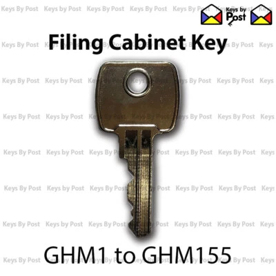 Filing Cabinet Key GHM1 - GHM155 Lowe Fletcher L&F GHM Series Key