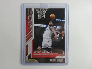 2020-21 Panini Instant NBA Anthony Edwards novato tarjeta de radiocontrol roja Prizm SP 1/691 - Imagen 1 de 2