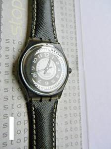 SWATCH Stop SSM101 Noir Deco 1993 Neuf - Imagen 1 de 1