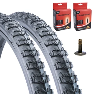 2x Vandorm 26 x 1.95" 53-559 Off Road MTB Tyres with Schrader Valve Inner Tubes - Picture 1 of 6