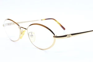Fendi FF76 Golden Glimmer Oval Metal Designer Luxury Italy Eyeglasses 52-18mm - Picture 1 of 8