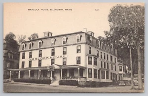Hancock House in Ellsworth Maine ME um 1940 Postkarte - Bild 1 von 2
