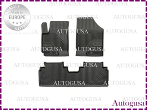 NEW SET LHD BLACK RUBBER FLOOR MATS CAR LINERS ALL WEATHER FOR IX20 2010-2019 - Picture 1 of 4