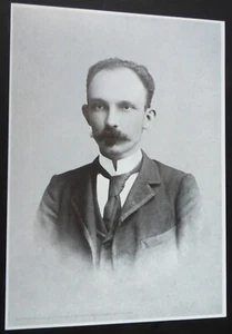 JOSÉ MARTI / Póster cubano saludos poeta cubano siglo XIX y héroe de guerra de la independencia - Imagen 1 de 6