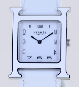 Hermes Uhr Heure H white Strap white Dial Big Version rar B+P new unworn - Bild 1 von 20