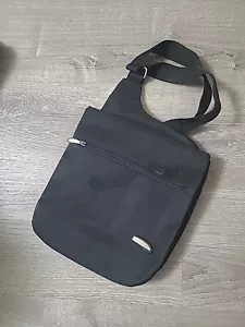 Travelon Crossbody Sling Backpack Messenger Travel Bag Black Adjustable Strap - Picture 1 of 4