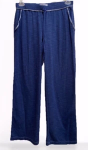Max Edition Damen blau weites Bein Gummibund Freizeit Lounge Hose Gr. L neu ohne Etikett - Bild 1 von 11