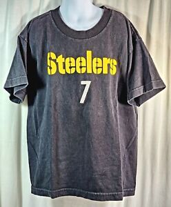 NFL Pittsburgh Steelers Roethlisberger #7 Kids size Black Team Apparel T-shirt 