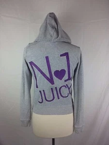 Juicy Couture grau lila Full Zip Jacke Hoodie Nr. 1 L Large - Bild 1 von 4