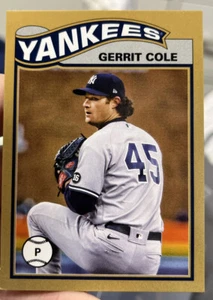 2021 Topps UK Gerrit Cole 1978-79 Retro Gold Parallel #’d 21 Of 25 - Picture 1 of 4