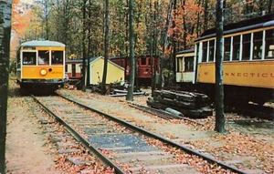 Passing the Yard CT Electric Railway Trolley Museum Chrome PC - Picture 1 of 2