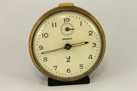 Vintage JAZ Discreto French Alarm Clock With Rooster 1960's Cover