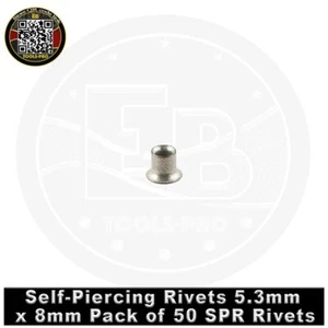 Self-Piercing Rivets 5.3mm x 8mm Pack of 50 SPR Rivets - Picture 1 of 1
