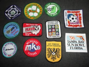11 Vintage Soccer Club Patches 1980 -90s MI OH IN TN FL WI - Picture 1 of 13
