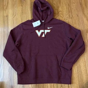 Virginia Tech Hokies Nike Primetime Club Fleecepullover Hoodie weinrot 2XL - Bild 1 von 1
