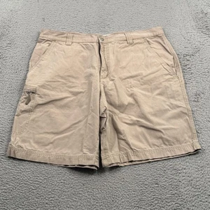 Pantalones Cortos Columbia Para Hombres 38 Caqui 100% Algodón 10" Entrepierna Utilidad Cremallera Bolsillo Senderismo - Imagen 1 de 9