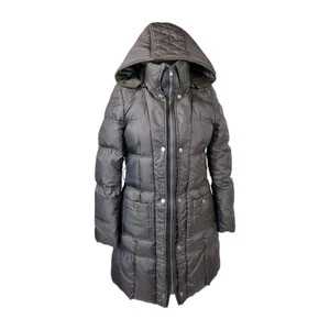 Marc New York Andrew Marc Long Hooded Down Puffer Coat Women’s M Grey - Picture 1 of 7
