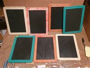 lotto 7 Lavagna lavagne  In Ardesia Naturale 15,5 * 20 cm Doppia Faccia bordo co - Foto 1 di 1