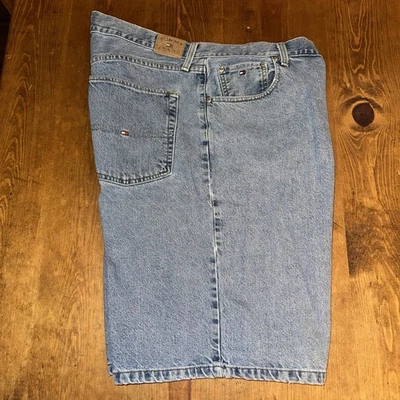 Tommy Hilfiger Hombres Vaqueros Pantalones Cortos Talla 40 Vintage Entrepierna 11” Lavado Claro Y2K Foto 1 de 4