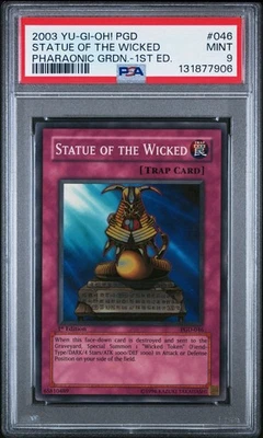 2003 Yu-Gi-Oh! Statue Of The Wicked Pharaonic Guardian PGD 1st Ed Super PSA 9 - Image 1 of 2