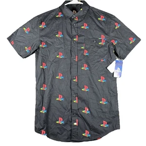 Sony Playstation All Over Print Button Up Shirt New With Tags - Picture 1 of 8