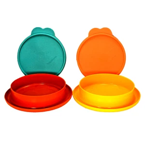 Vintage Tupperware kleine Schüssel 2er Set Deckel stapelbar *schonend gebraucht - Bild 1 von 12