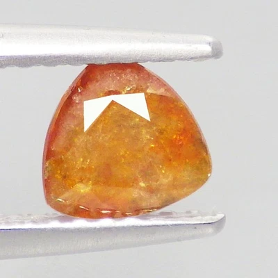 1.03 Ct Splendid (5 x 5 mm) UnHeated Yellowish Orange Trillion Spain Sphalerite - Image 1 of 4
