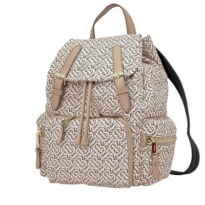 Mochila mediana Burberry en nailon con estampado de monograma - rubor 8011639 Foto 1 de 4
