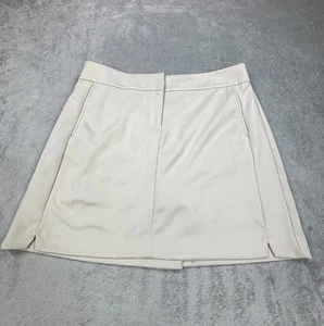 Izod Golf Mini Skort Womens 8 Beige Flat Front Athletic Slash Pockets Skirt - Picture 1 of 7