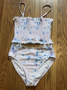 SUGAR & JADE One Piece Floral Swimsuit Size M 10 - Picture 1 of 5