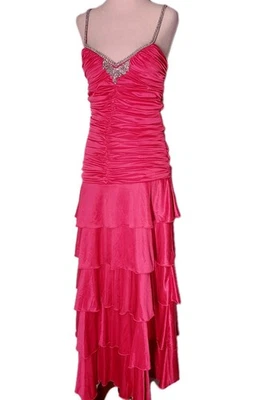 Morgan & Co. de colección Talla pequeña alta. Vestido Formal Rosa Caliente Fucsia Occa Especial Foto 1 de 4