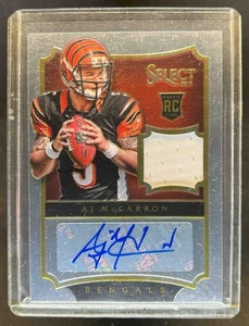 2014 Select AJ McCarron RC Jersey Rookie Auto #7/149 Bengals - Picture 1 of 2