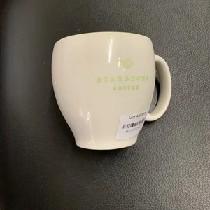 Starbucks White & Green Coffee Mugs 2004 Vintage Collectible Classic VGC - Picture 1 of 3