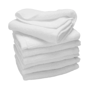 7PCS Towels Cotton White Hotel Quality Soft Face Hand Towels 30X30cm L3F77844 - Picture 1 of 7