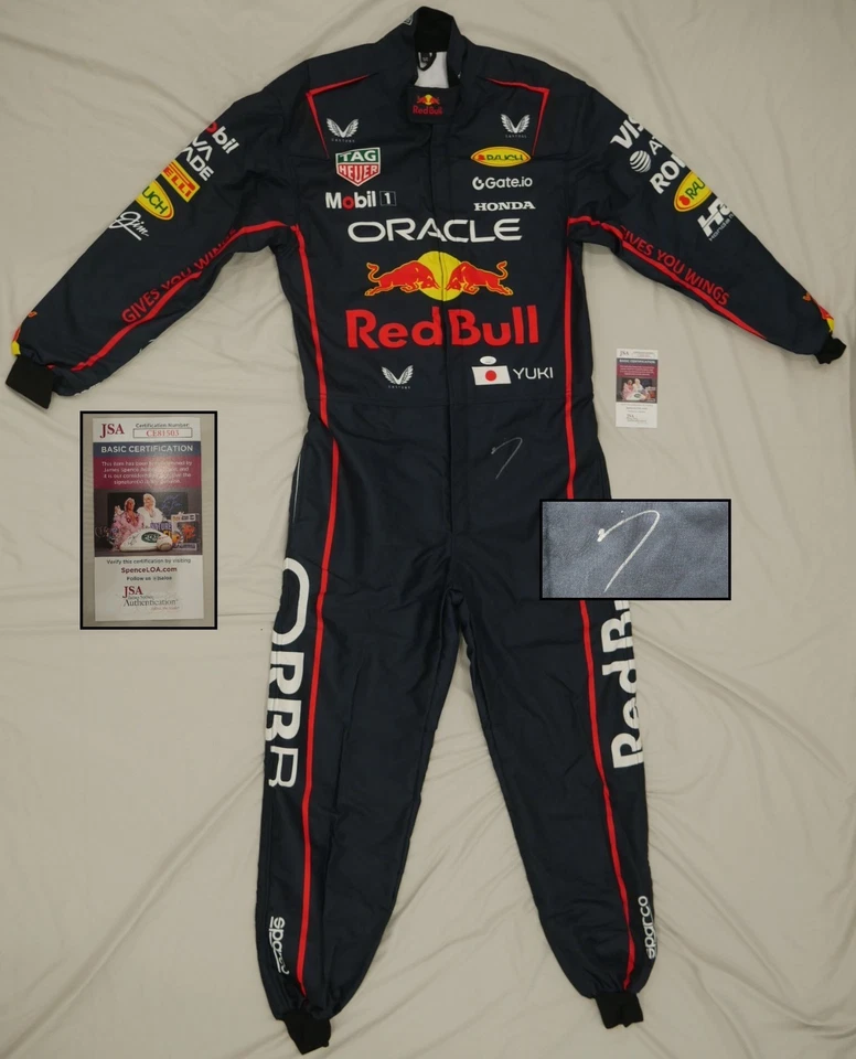 Yuki Tsunoda Red Bull Racing Race Suit Formula 1 JSA COA - Image 1 of 1
