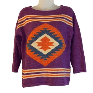 Chaps by Ralph Lauren Southwest Patterned Cotton Sweater Size Large - Picture 1 of 6