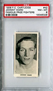 1938 F C Cartledge Razors JOHNNY WARD Famous Prize Fighters #42 casi nuevo-como nuevo PSA 8 - Imagen 1 de 1