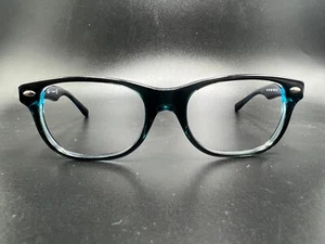Boys Male Youth Ray-Ban Eyeglasses Kids RB 1555 Full Frame Square Plastic Blue - Picture 1 of 10