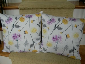 Manual Woodworkers & Weavers Agapanthus Flowers Pillows - Pair of Two - Picture 1 of 8