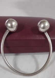 Vintage Sterling Kugel Perlen Manschette Armband - Bild 1 von 10