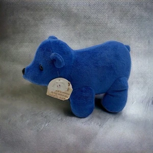 Manhattan Toy Company Jellybeans Berry Bear Royal Blue Plush Soft - Picture 1 of 16