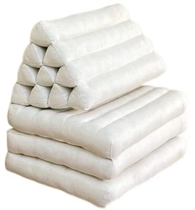 Thai pillow, triangle cushion, 3 fold floor pillow cushion kapok mattress - Picture 1 of 147