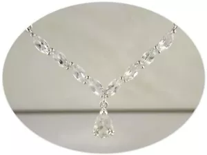 JDL 7 CARAT WHITE TOPAZ 18" NECKLACE NEW - Picture 1 of 1