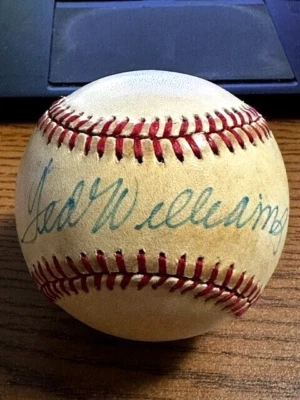 TED WILLIAMS SIGNED AUTOGRAPHED OAL MACPHAIL BASEBALL!  Red Sox!  HOF! - Image 1 of 2