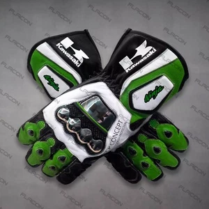 GUANTES DE MOTO DE CUERO NINJA KAWASAKI | TODAS LAS TALLAS | GUANTES DE SEGURIDAD KAWASAKI - Imagen 1 de 5