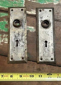 Vintage Brass Plated Door Plates - Picture 1 of 3